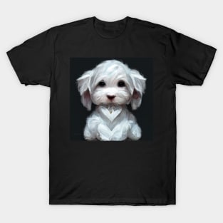 maltese, dog, puppy, lovely, I love animals T-Shirt